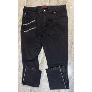 Y2K Vintage Tripp NYC Zipper Pants Black 34x32